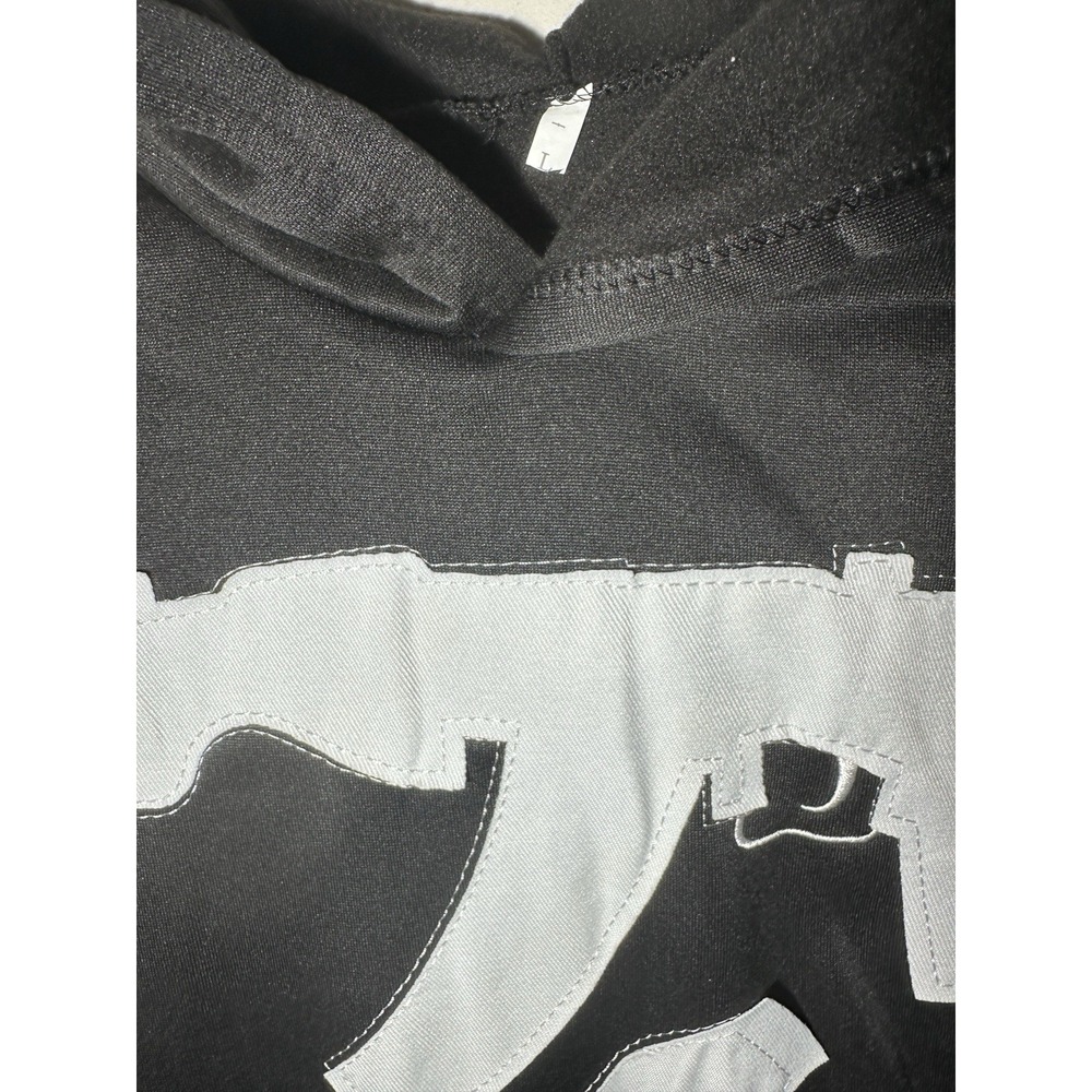 Choppa Krazy Hoodie with Bling flame on sleeves Size Large Soft fuzzy Inside NEW - Picture 5 of 6